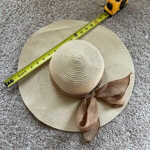 Large Floppy Straw Sunhat with Bow